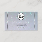 Carte De Visite Diamants et logo de Parties scintillant couleur bl (Devant)