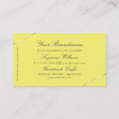 Carte De Visite Diamants et logo rayonnants de déco d'argent jaune (Dos)
