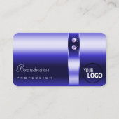 Carte De Visite Diamants et logo Royal Blue Gradient (Devant)