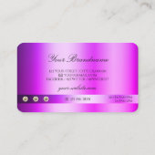 Carte De Visite Diamants et monogramme de Parties scintillant rose (Dos)