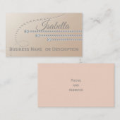 Carte De Visite Diamants et perles élégants sur le beige (Devant / Derrière)