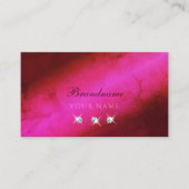 Carte De Visite Diamants étincelants de Bourgogne rose moderne élé (Devant)