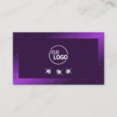 Carte De Visite Diamants étincelants de l'oeil pourpre foncé Ajout (Devant)