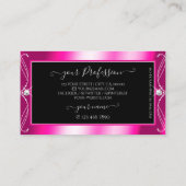 Carte De Visite Diamants étincelants noirs et roses Ajouter un log (Dos)