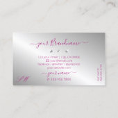 Carte De Visite Diamants étincelants rose brillant (Dos)