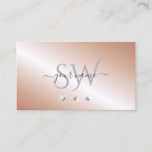 Carte De Visite Diamants étincelants Rose de luxe en or (Devant)