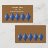 Carte de visite Diamants Flottants Bleus (Devant / Derrière)