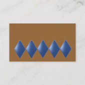 Carte de visite Diamants Flottants Bleus (Dos)