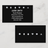 Carte De Visite Diamants noirs (Devant / Derrière)