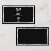 Carte De Visite Diamants noirs (Devant / Derrière)