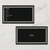 Carte De Visite Diamants noirs - affaires (Devant / Derrière)