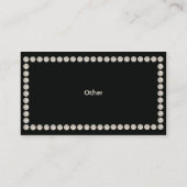 Carte De Visite Diamants noirs - affaires (Dos)
