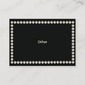 Carte De Visite Diamants noirs - potelés (Dos)