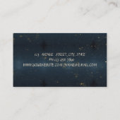 Carte De Visite Diamants or cool Lotus Bleu foncé (Dos)