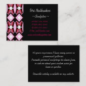 Carte De Visite diamants roses (Devant / Derrière)