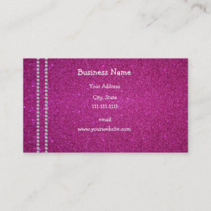 Carte De Visite Diamants roses de parties scintillantes