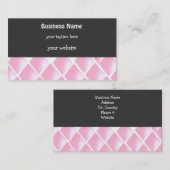 Carte De Visite Diamants roses et blancs (Devant / Derrière)