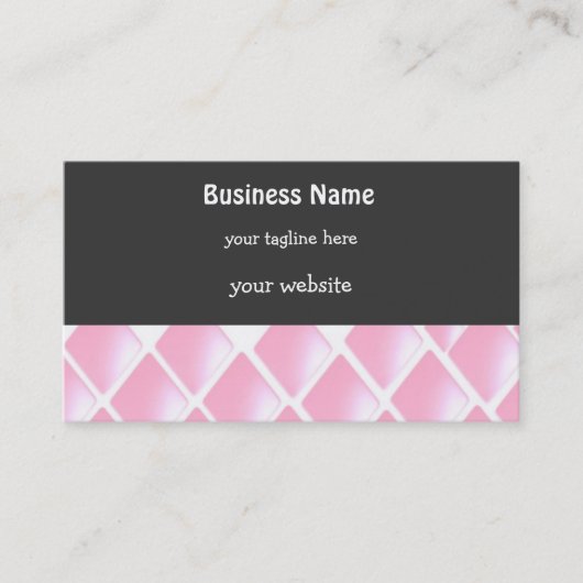 Carte De Visite Diamants roses et blancs (Devant)