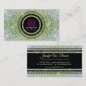 Carte De Visite Diamants verts Bijoux Motifs de luxe (Devant / Derrière)
