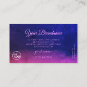 Carte De Visite Diamètre d'étincelle bleu noir Universe Ajouter un (Dos)