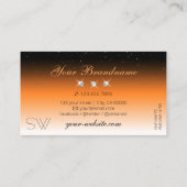 Carte De Visite Diamètre d'étincelle orange noir (Dos)