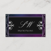 Carte De Visite Diamètre d'étincelles orange bleu violet orange In (Devant)