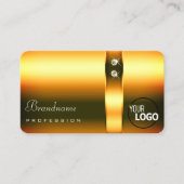 Carte De Visite Diamètre et logo orange brillant (Devant)