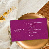 Carte De Visite Diamètre Plum Purple Agate Lettre initiale Monogra