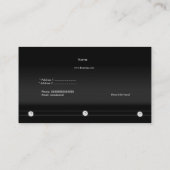 Carte De Visite Diamond Black Metal Look Argent (Dos)