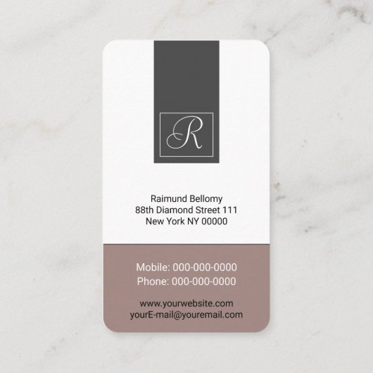 Carte de visite Diamond de luxe (Dos)