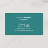 Carte de visite Diamond élégant, Turquoise (Dos)
