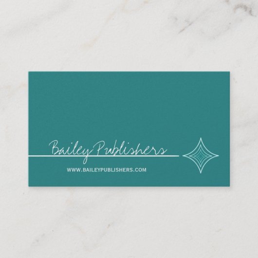 Carte de visite Diamond élégant, Turquoise (Devant)
