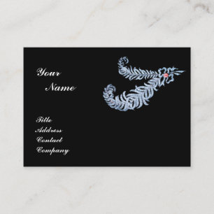 Carte De Visite DIAMOND FEATHERS MONOGRAM, rose