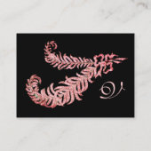 Carte De Visite DIAMOND FEATHERS MONOGRAM, rose, perle (Dos)