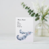 Carte De Visite DIAMOND FEATHERS MONOGRAM, rose, perle (Debout devant)