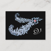 Carte De Visite DIAMOND FEATHERS MONOGRAM, rose, perle (Dos)