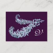 Carte De Visite DIAMOND FEATHERS MONOGRAM, violet (Dos)