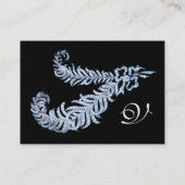 Carte De Visite DIAMOND FEATHERS MONOGRAM, violet, noir, blanc (Dos)