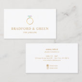 Carte De Visite Diamond Fiançailles Ring Bijoux fins (Devant / Derrière)