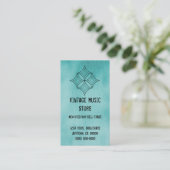 Carte de visite Diamond Grungy, Turquoise (Debout devant)