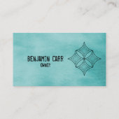 Carte de visite Diamond Grungy, Turquoise (Dos)