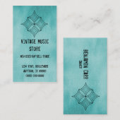 Carte de visite Diamond Grungy, Turquoise (Devant / Derrière)