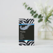 CARTE DE VISITE DIAMOND PARAÎT BLEU BLACK BLACK ZEBRA FOUR (Debout devant)