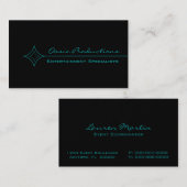 Carte de visite Diamond Propre Moderne, Turquoise (Devant / Derrière)