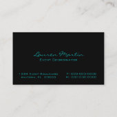 Carte de visite Diamond Propre Moderne, Turquoise (Dos)