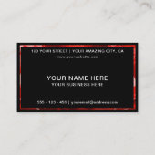 Carte De Visite Diamond Ruby Luxe Rouge Élégant (Dos)