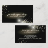 Carte De Visite Diamonds Gold Luxe Bijoux brillants (Devant / Derrière)