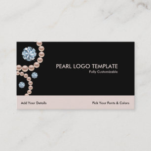 Carte De Visite Diamonds Logo Rhinestones & Pearls