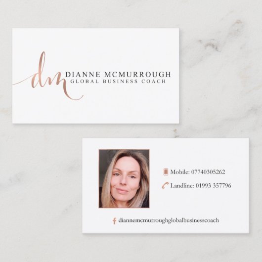 Carte De Visite Dianne McMurrough (Devant / Derrière)