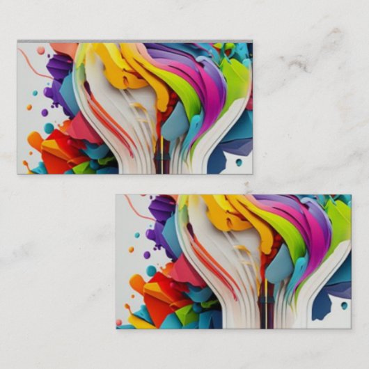 Carte De Visite Diapositive couleur (Devant / Derrière)